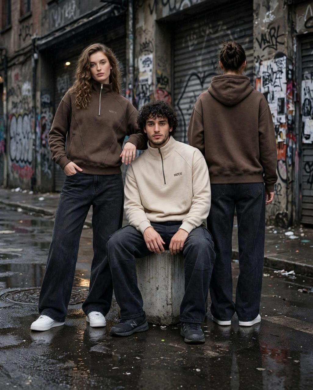 Mock Neck Zip — MØDE campaign