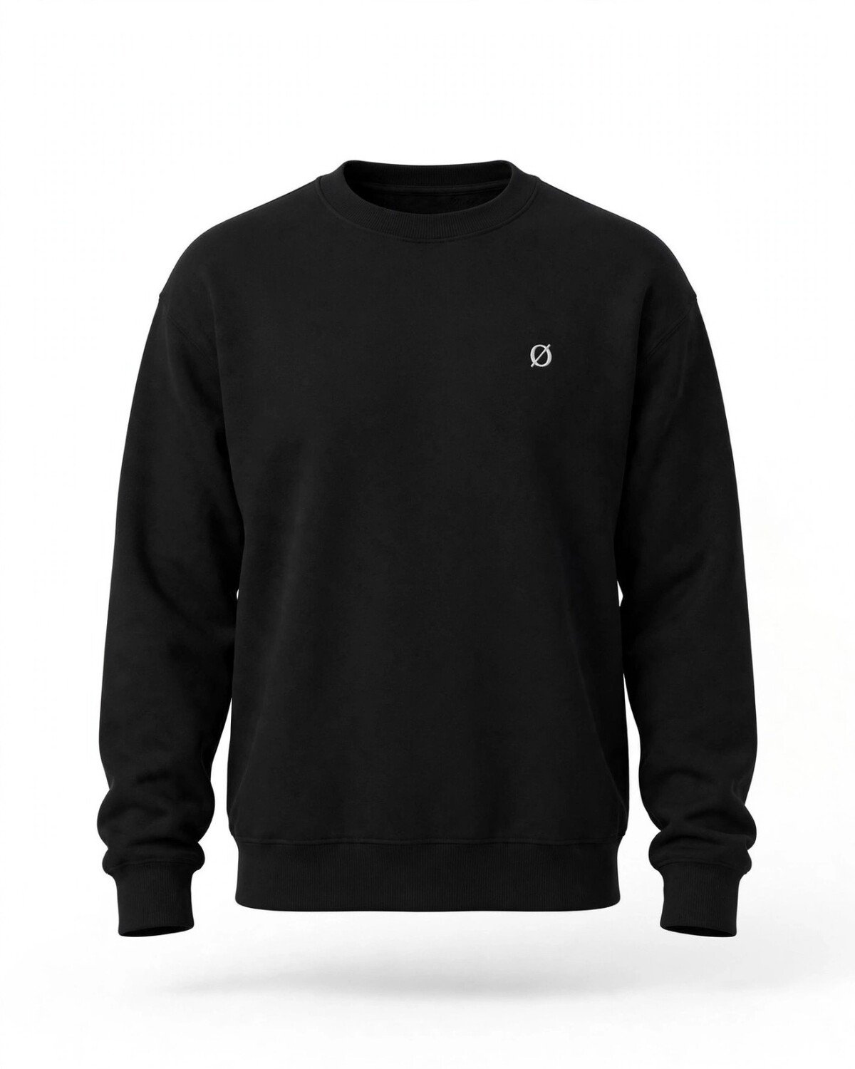 MØDE Premium Sweatshirt in black, flat lay, front